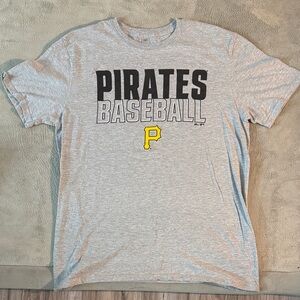 Majestic Gray Pirates Baseball Tee